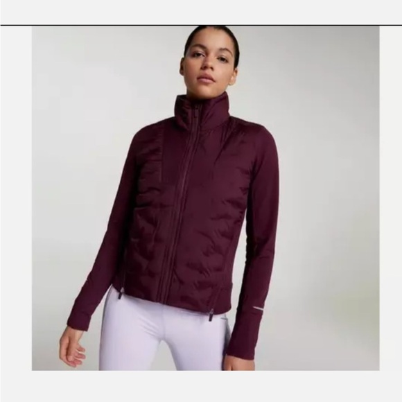 CALIA by Carrie Underwood Burgundy Puffer Jacket - Picture 3 of 3